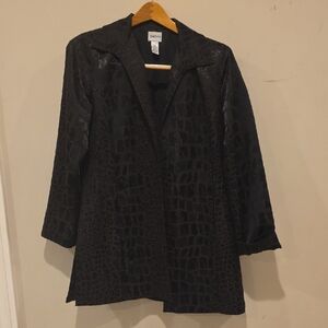 Chico's Elegant Alligator Print Textured Jacket